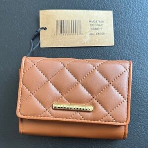 Steve Madden Cognac Quilted Wallet
